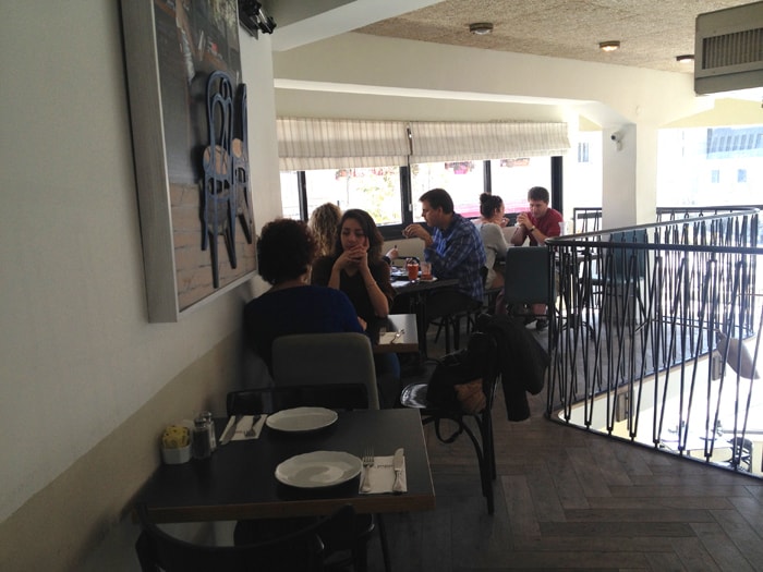 Upstairs seating