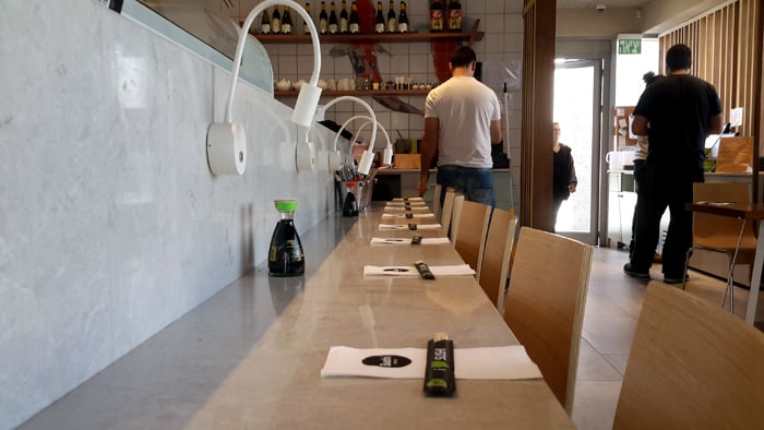 Sushi bar seating