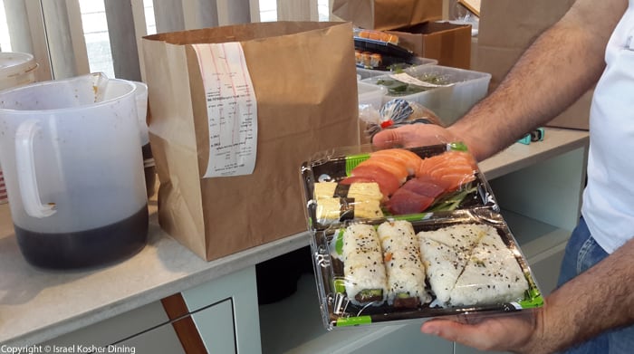 Take away sushi